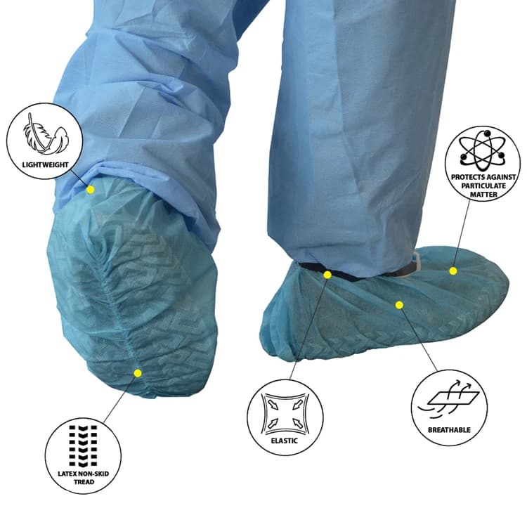 Blue Non-Skid Shoe Cover for Dry Areas