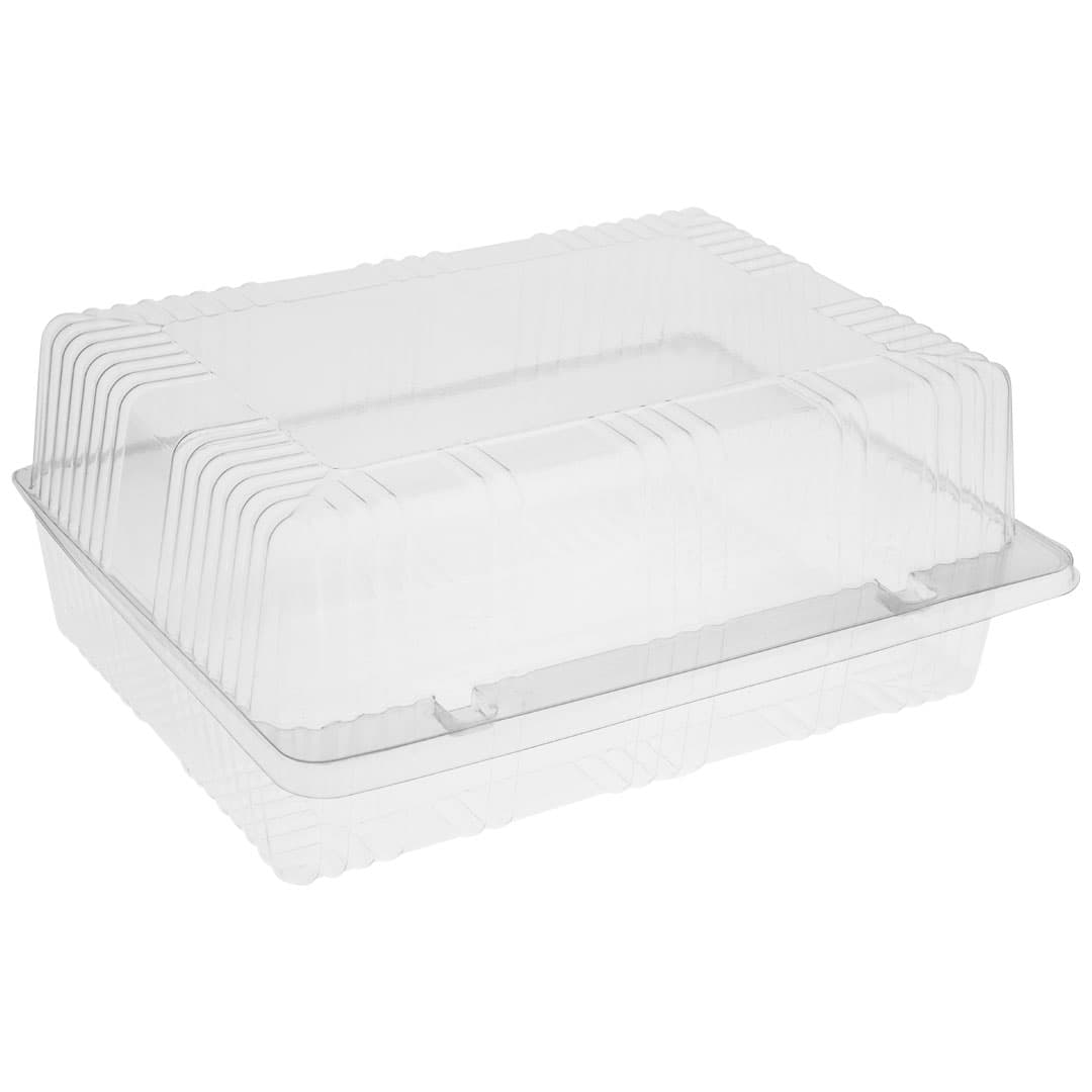 Bar Cake Hinged Lid Containers